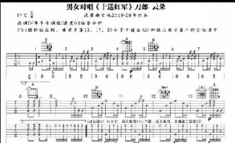 十送紅軍吉他譜簡(jiǎn)單c調(diào)版