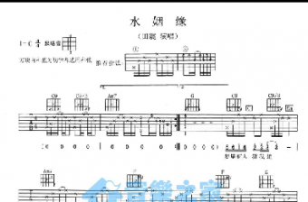 水姻緣吉他譜C調(diào)和弦譜 田